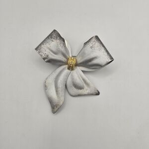 80s Vintage Large Rhinestone Bow Brooch Pin